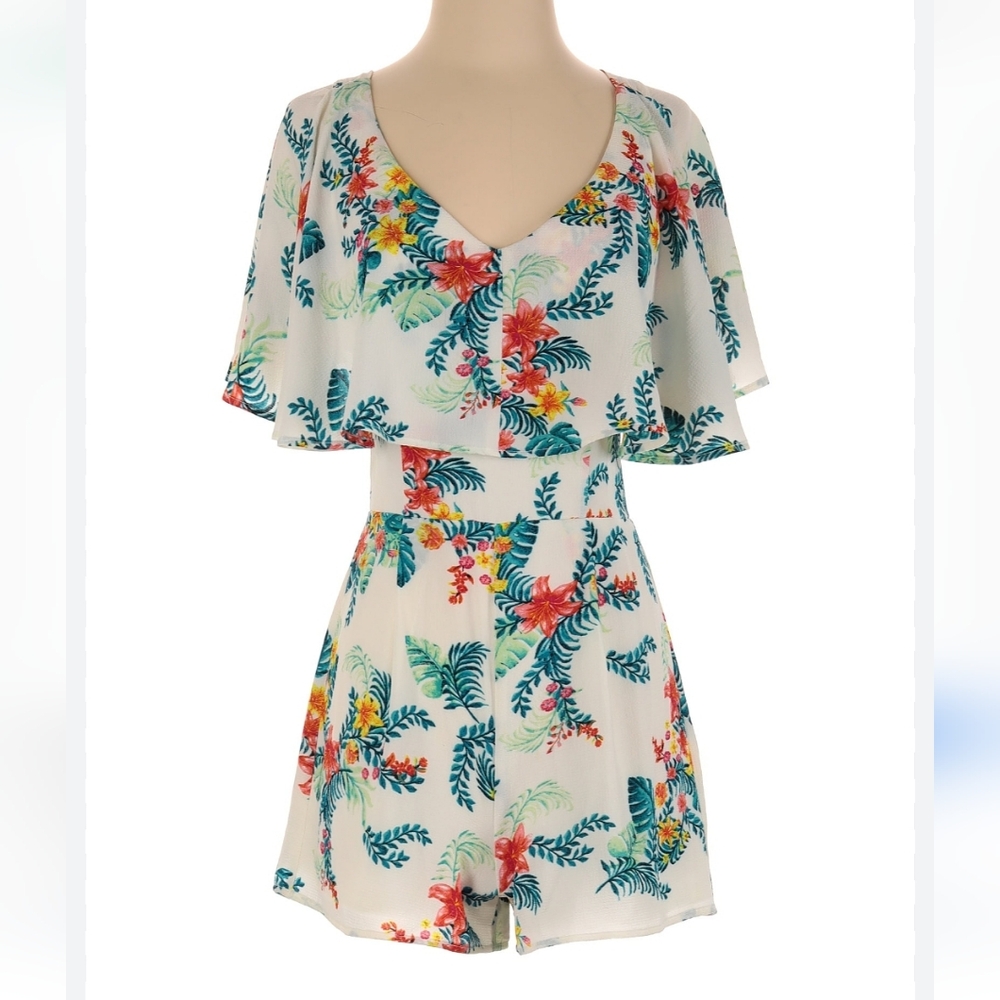 Love & piece collective floral romper fully lined S
